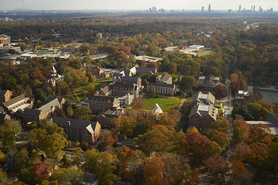 aerial view of campus